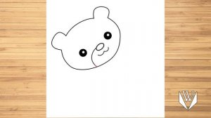 Как нарисовать милого медведя шаг за шагом, легко для детей и начинающих.