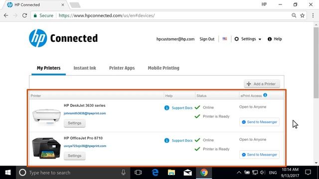 Удаление принтера из учетной записи HP Connected смотреть онлайн