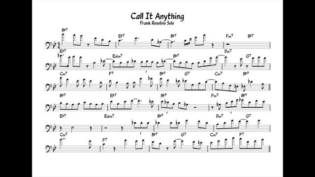 Call It Anything (Bb Blues)- Frank Rosolino Trombone Solo Transcription смотреть онлайн
