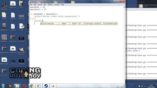 PYTHON 3.5 Tutorial Bahasa Indonesia - [9] If Else смотреть онлайн