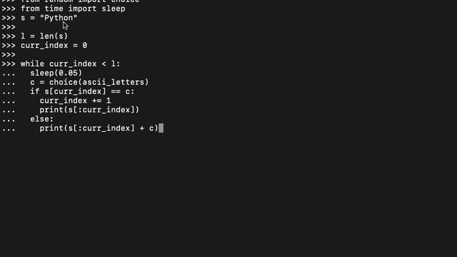 Printing Python in Python character by character. Highly unoptimised code. смотреть онлайн
