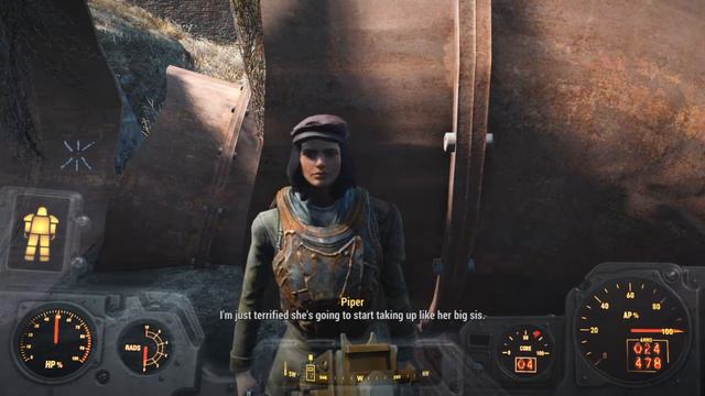 Fallout 4 Piper get's blown the F#@% up! смотреть онлайн