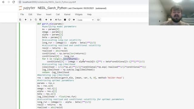 GARCH model in Python смотреть онлайн