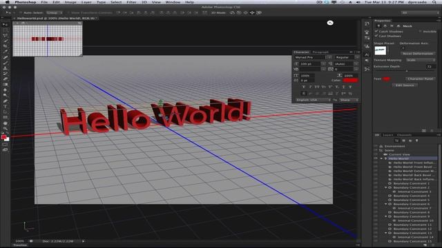 Create 3D Text in Photoshop CS6 - HD смотреть онлайн