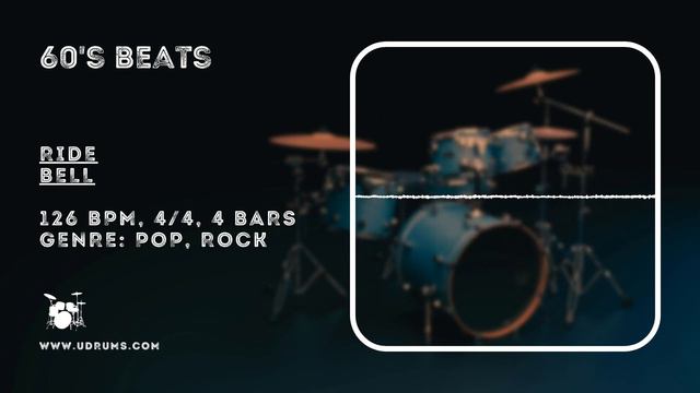 126 BPM Ride & Bell 60's Beats Pop/Rock Drum Loop Sample, 4/4 смотреть онлайн