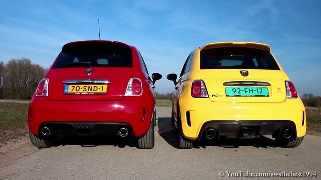 Abarth 500 vs Abarth 695 Biposto Record - Revs смотреть онлайн