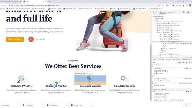 03. Cara slicing figma to html css responsive :: Web Travel - Hero Section смотреть онлайн