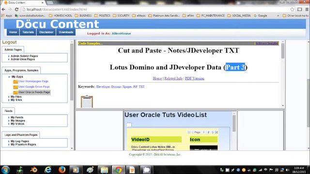 Döcu Content IBM Lotus Domino - Oracle JDeveloper - WebNews Feeds смотреть онлайн