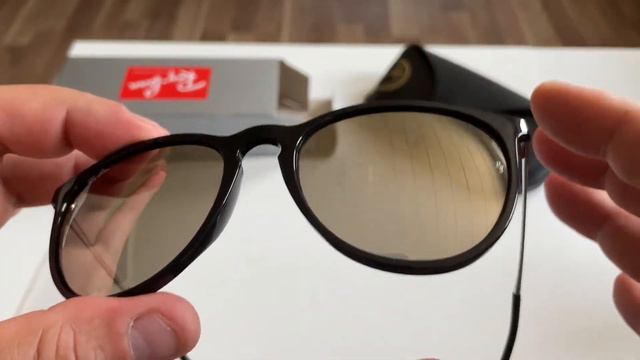 😎 Ray Ban Erika Gold RB4171 601/5A Sonnenbrille / Review / Vorstellung / Unboxing / Zeigen 😎 смотреть онлайн