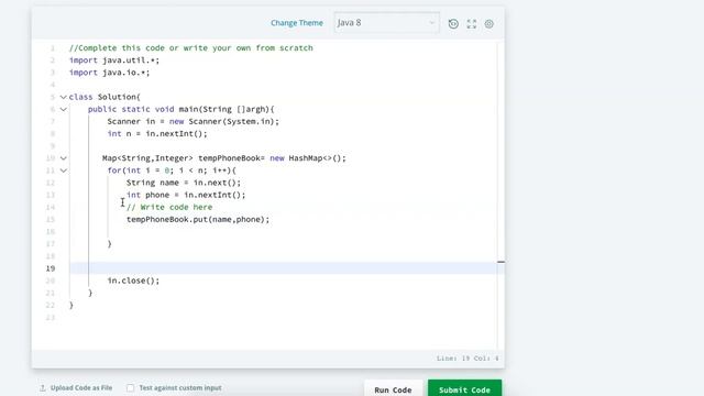 Hackerrank 30 days of code Java 8 Solution: Day 8: Dictionaries and Maps смотреть онлайн
