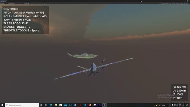 Flying Simulation MQ-9 Reaper Drone | Unity Flight Simulator Game | Made with Unity смотреть онлайн