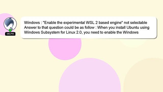 Windows : "Enable the experimental WSL 2 based engine" not selectable смотреть онлайн