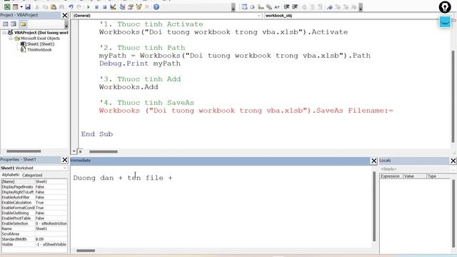VBA EXCEL CƠ BẢN | ĐỐI TƯỢNG WORKBOOK VÀ CÁC THUỘC TÍNH TRONG VBA смотреть онлайн