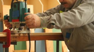 Фрезерование кромки дверного наличника, milling edge of a pladband for door