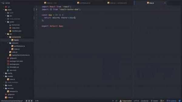 Node with React React Router Setup (067)
