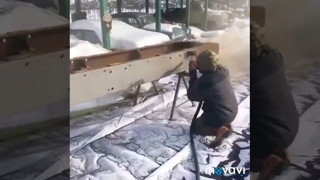 Евро Бластинг и Мастерская Шаманского: пескоструйная очистка рамы трактора Коминтерн смотреть онлайн