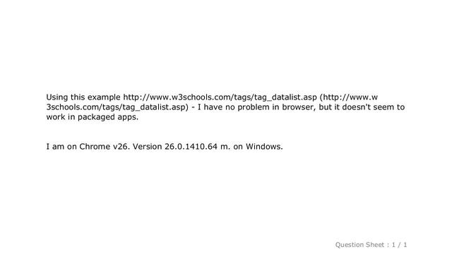 HTML : HTML5 datalist Not working in packaged app смотреть онлайн