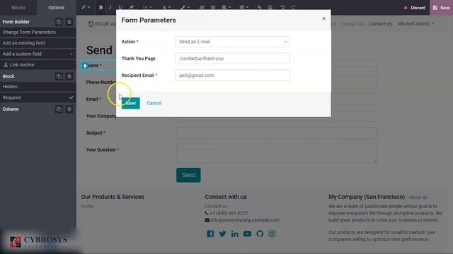 Website Form Builder in Odoo 13 смотреть онлайн