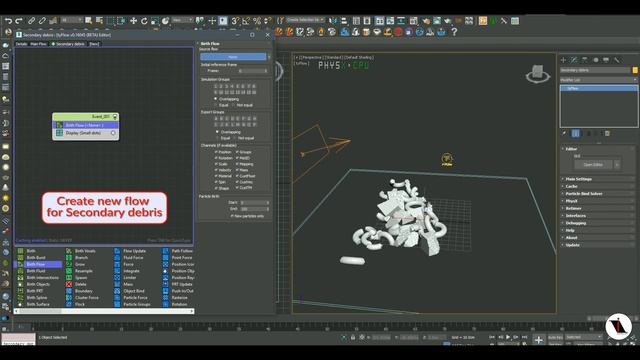 tyFlow (Displacement and Secondary debris Tutorial) HD Part I смотреть онлайн