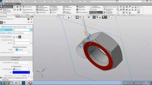 Гайка в Компас 3D