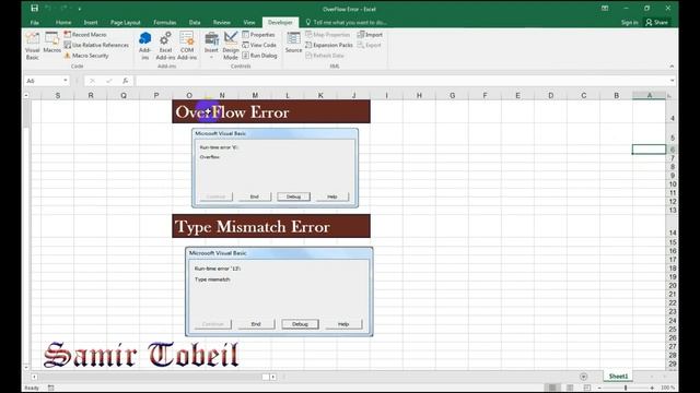 12- دورة دورة VBA Advanced OverFlow Error- Type Mismatch Error- الاخطأ داخل محرر الاكود смотреть онлайн