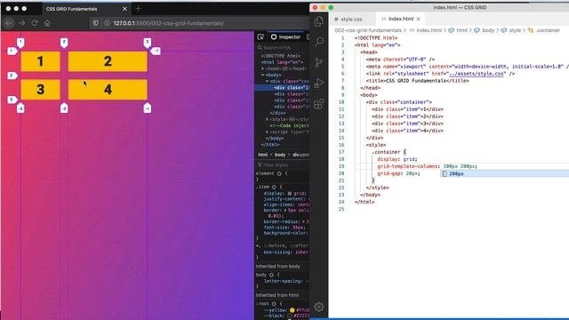 CSS GRID Layout - Занятие #3 - Работа с DevTools в Firefox Developer Edition. Явные и неявные полос смотреть онлайн