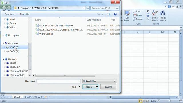 Microsoft Excel 2010 Tutorial: Opening an Existing Workbook | K Alliance смотреть онлайн