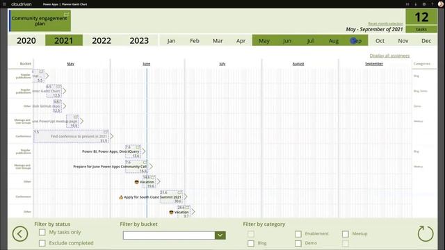 Planner Gantt chart in Power Apps смотреть онлайн