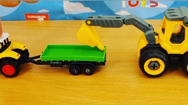 Трактор перевозит эскаватор смотреть онлайн