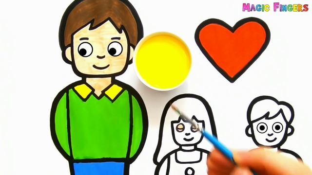Keluarga Menggambar, Melukis dan Mewarnai untuk Anak & Balita | Dasar Cara Menggambar Tips #143 смотреть онлайн