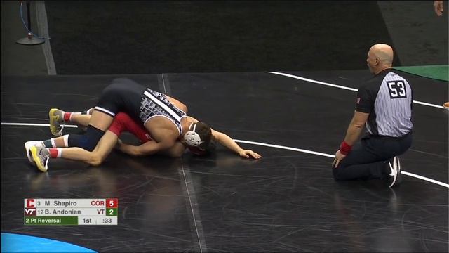 Shapiro Vs. Andonian 2024 NCAA Wrestling Championship Cons. Semifinals (FALL)