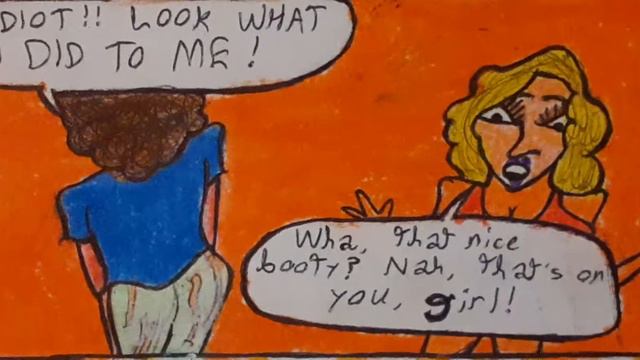 The She-Stooges - Burned Booty 😬🧡🍝🤣 (4-panel comic) смотреть онлайн