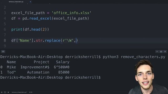 Clean Excel Data With Python Pandas - Removing Unwanted Characters смотреть онлайн