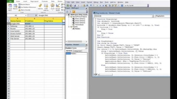 Create Ping Monitoring Tool with Microsoft Excel | Create Your Own Ping Monitoring Tool