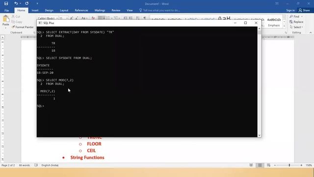 Numeric and String Functions in Oracle смотреть онлайн
