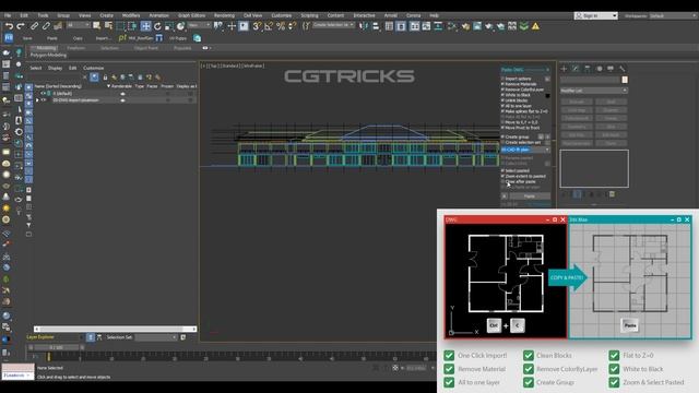 Copy Paste DWG | Useful 3dsMax Script смотреть онлайн