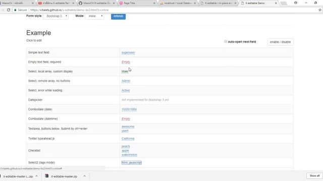 การใช้งาน X-editable + MySQL Part2 смотреть онлайн