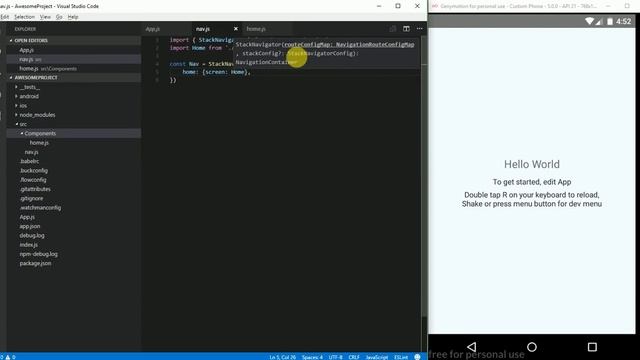 React Native for beginners in Hindi/Urdu Part 4 React Navigation and it uses смотреть онлайн