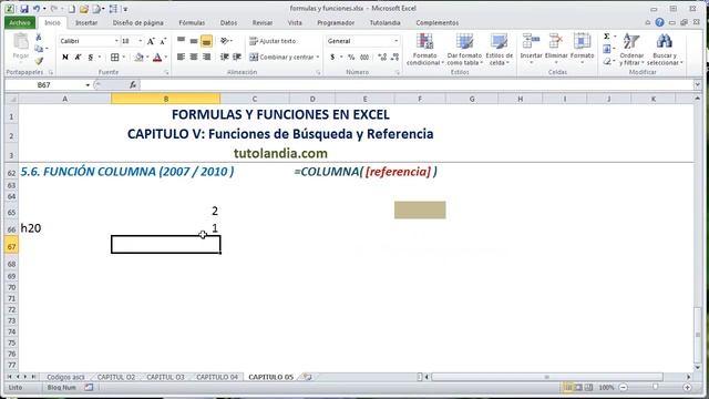 5.6 Función Columna: Fórmulas y Funciones en Excel смотреть онлайн