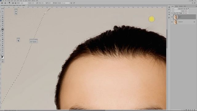 Как убрать выбившиеся волосы по контору в Photoshop.How to Remove Stray Flyaway Hairs in Photoshop смотреть онлайн
