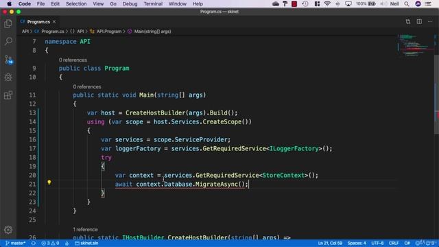 028 Applying the migrations and creating the Database at app startup смотреть онлайн