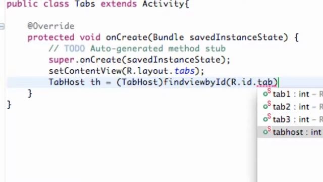 Android Application Development Tutorial 85 Setting up the TabHost in Java YouTube смотреть онлайн