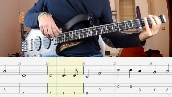 The Beatles Yesterday BASS COVER + PLAY ALONG TAB + SCORE