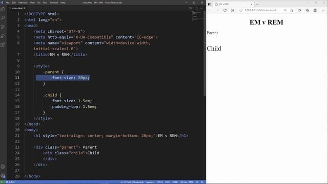 EM v REM explained in five minutes | Which is better? | CSS tutorial | CSS | Five-minute Fridays смотреть онлайн