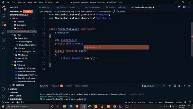 Let's Build Some Data Tables Using Laravel & Livewire Part 5 | Excel Export with Livewire смотреть онлайн