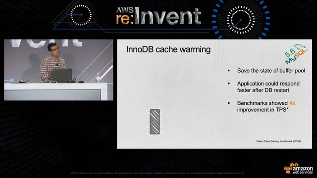 AWS re:Invent 2014 | (SDD403) Amazon RDS for MySQL Deep Dive смотреть онлайн