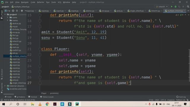 Multiple Inheritance (OOPS) | Python Tutorials for Beginners in Hindi | Part-64 | #Python смотреть онлайн