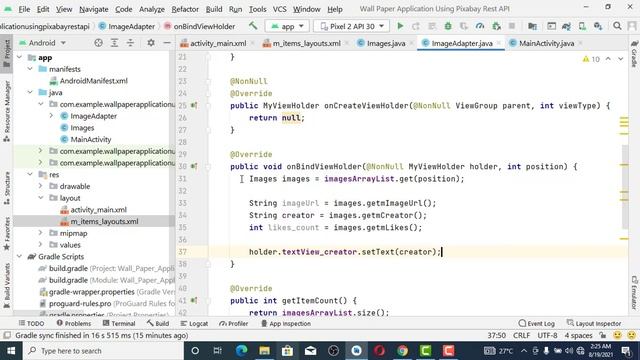WallPaper Application using Pixabay Rest API смотреть онлайн