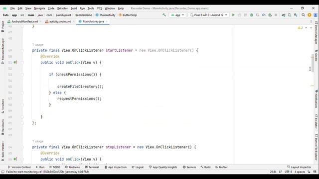 How to record audio in android studio using MediaRecorder class смотреть онлайн