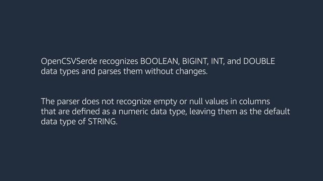 How do I handle null values in source CSV data when I query data in Athena using OpenCSVSerde? смотреть онлайн
